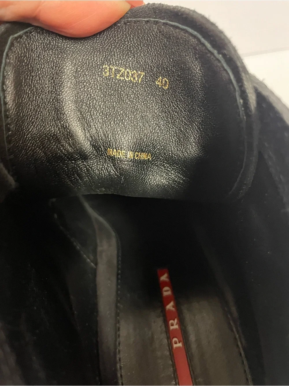 Prada sport Black Suede Wedge Ankle Boots - Women's Lace-Up Bootie 40